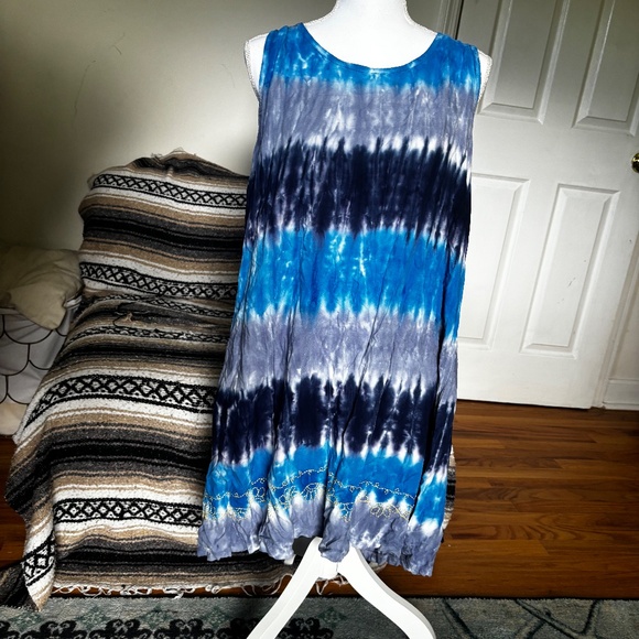 Sun Shine Raised S/M Flow Tye Dye Dress - Picture 2 of 10